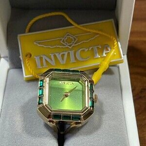 Invicta Emerald Ring Watch New 3 E 67